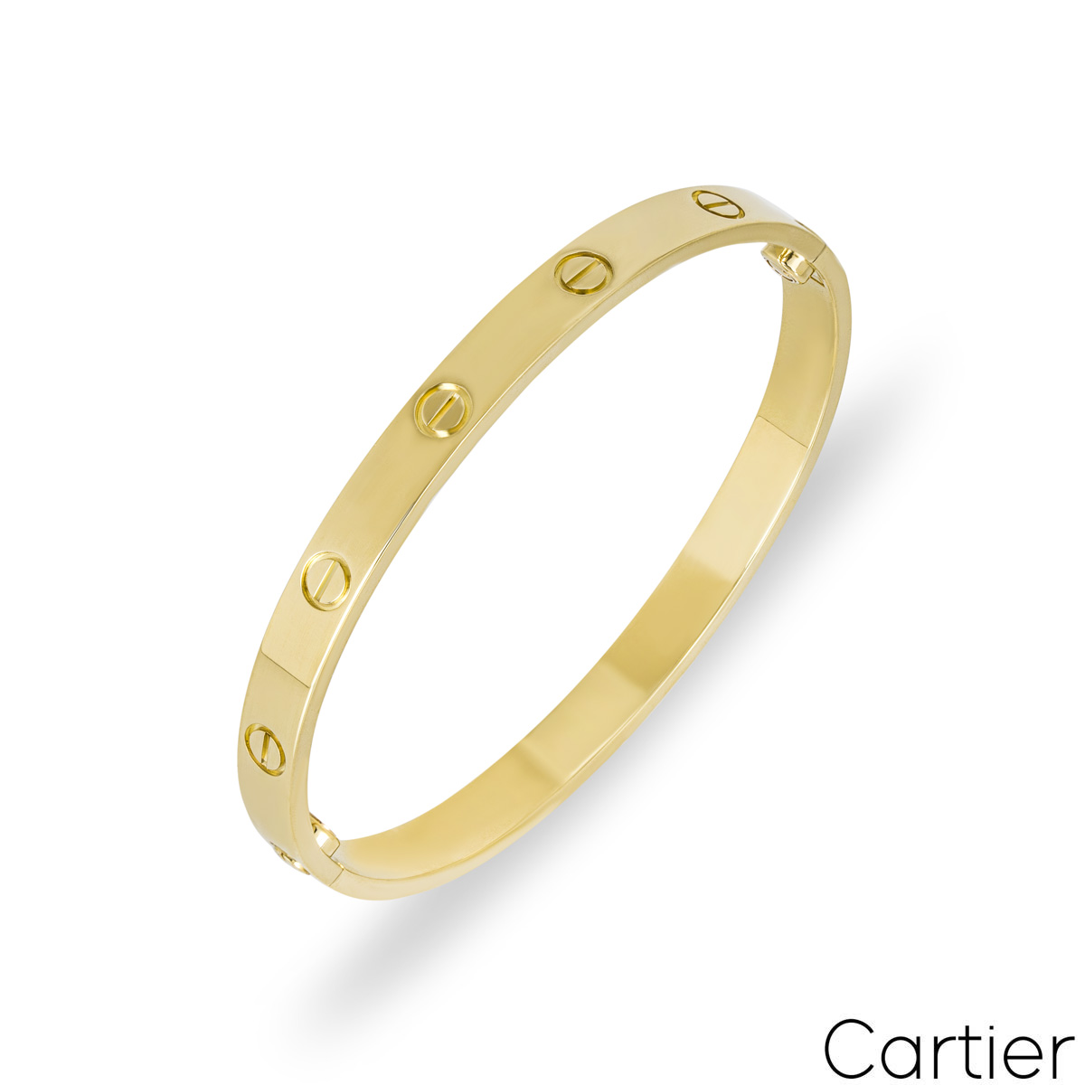 Cartier Yellow Gold Plain Love Bracelet Size 18 B6035518